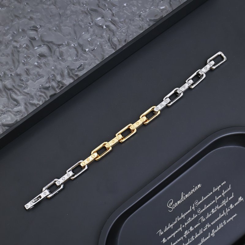 Louis Vuitton Monogram Chain Link Bracelet Two-Tone view