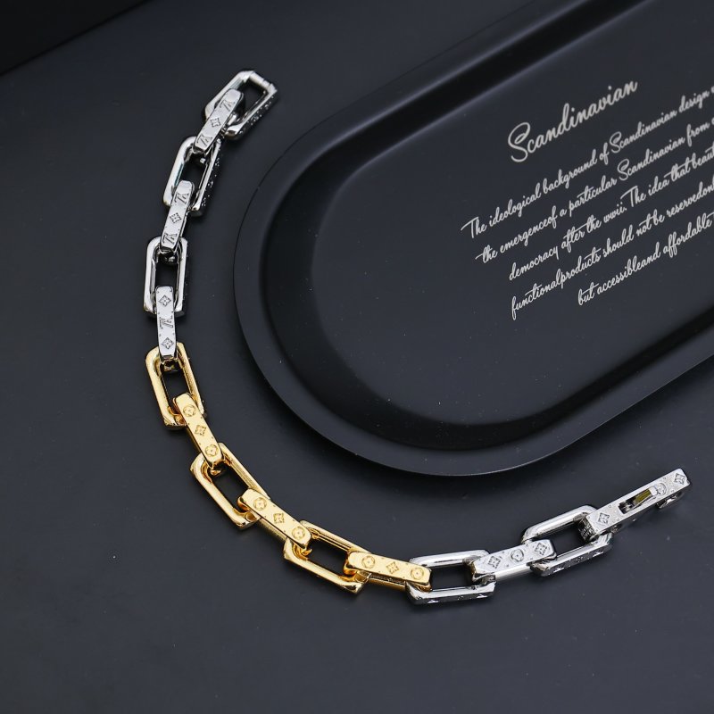 Louis Vuitton Monogram Chain Link Bracelet Two-Tone view