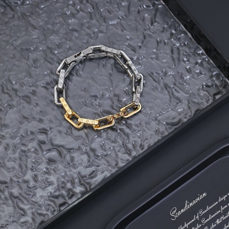 Louis Vuitton Monogram Chain Link Bracelet Two-Tone view