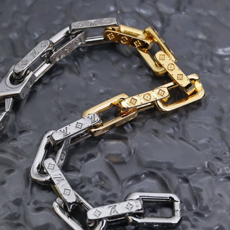 Louis Vuitton Monogram Chain Link Bracelet Two-Tone view