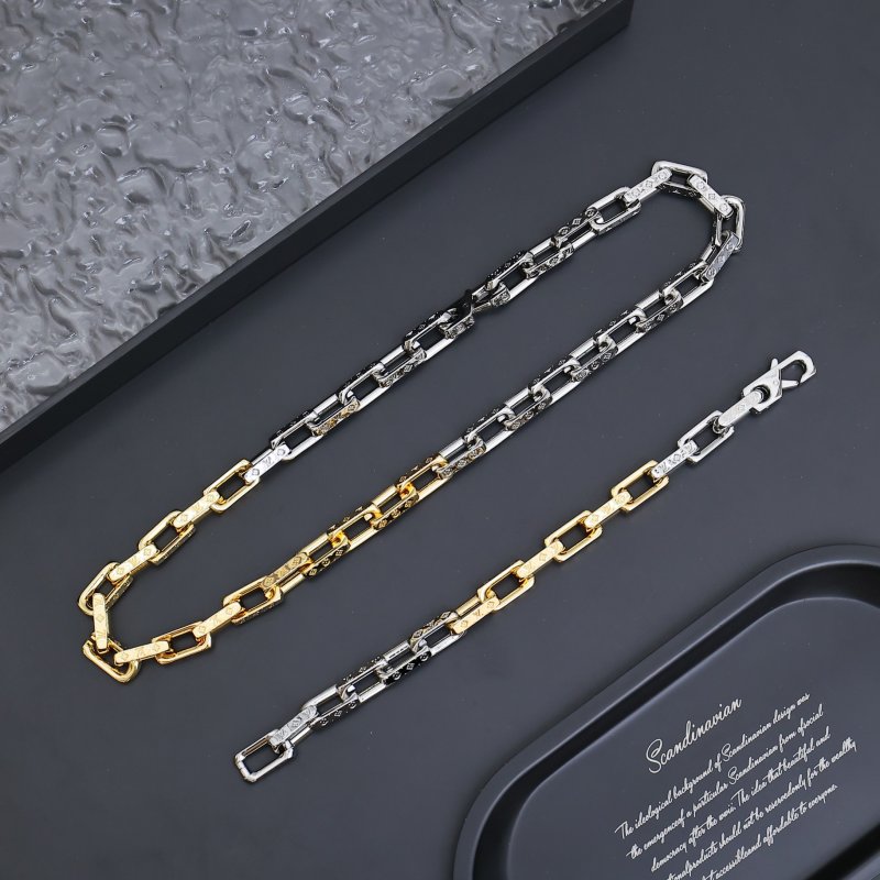 Louis Vuitton Monogram Chain Link Bracelet Two-Tone view