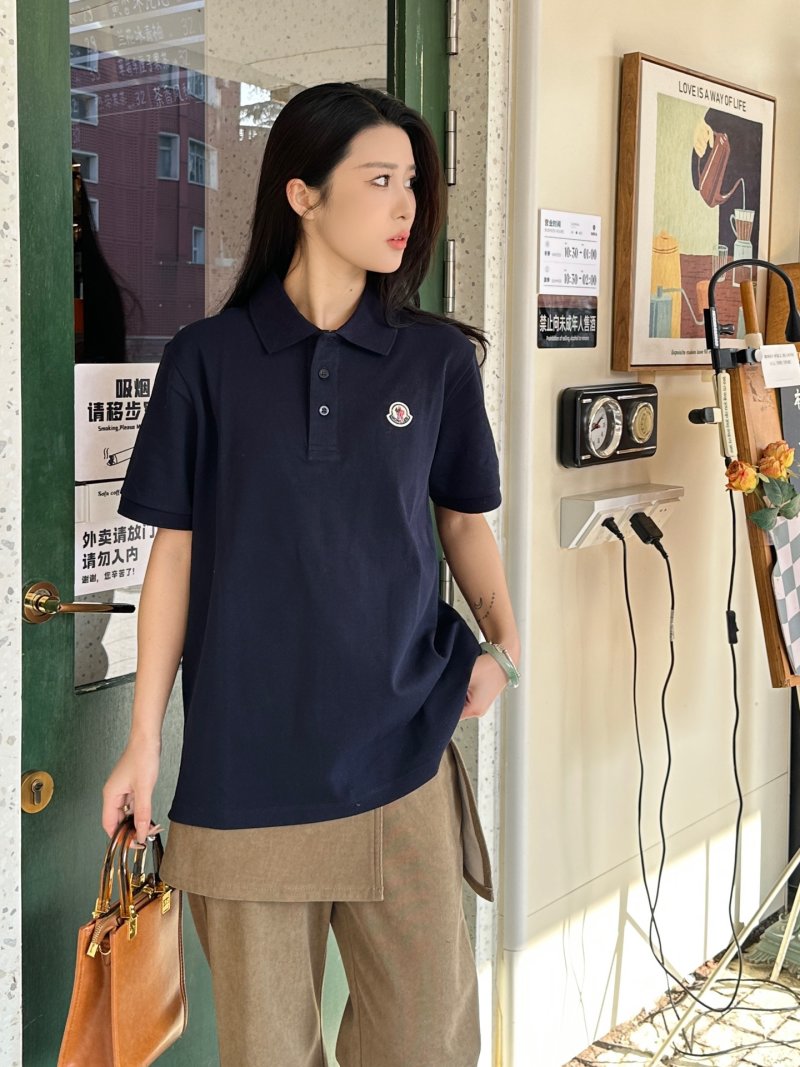 Moncler Navy Polo Shirt