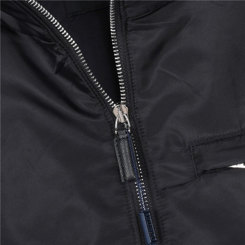 Prada 26SS Chest Zip Pocket Hooded Windbreaker Jacket Black view
