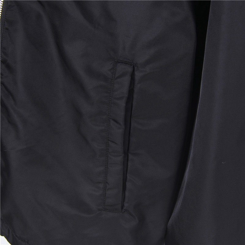 Prada 26SS Chest Zip Pocket Hooded Windbreaker Jacket Black view
