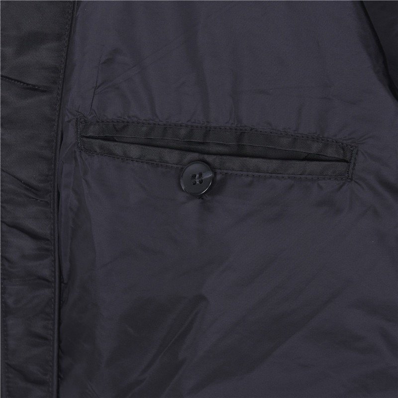 Prada 26SS Chest Zip Pocket Hooded Windbreaker Jacket Black view