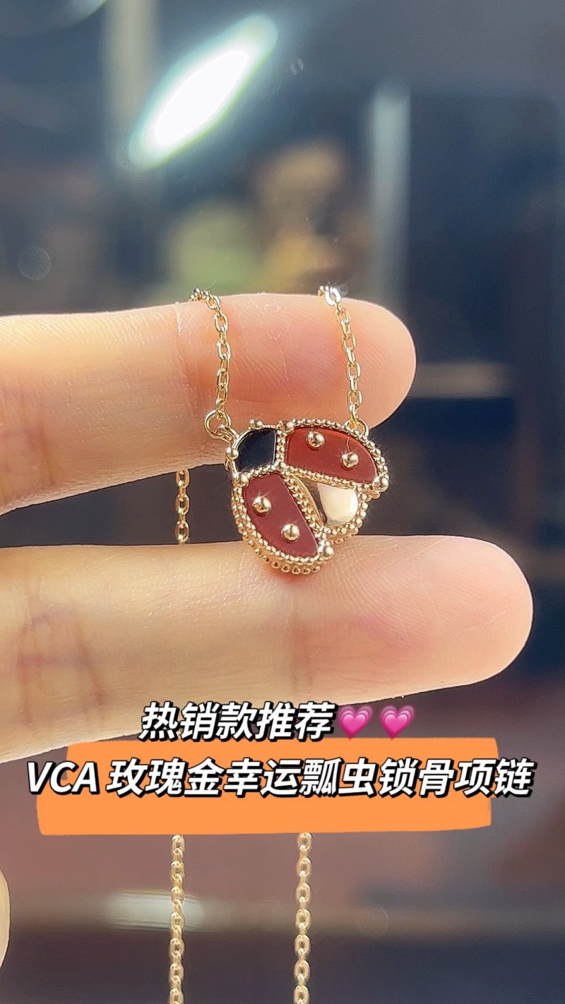 Rose Gold Ladybug Pendant Necklace