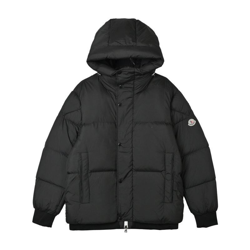 Moncler Maya Hooded Down Jacket Black view