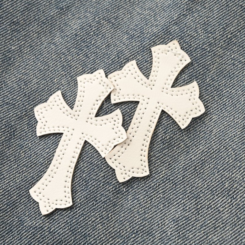 Chrome Hearts Cross Patch Denim Shorts Grey view