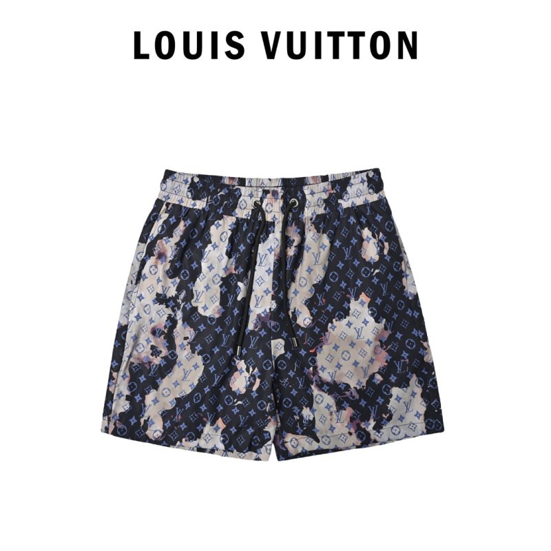 Louis Vuitton Monogram Flame Beach Shorts Navy