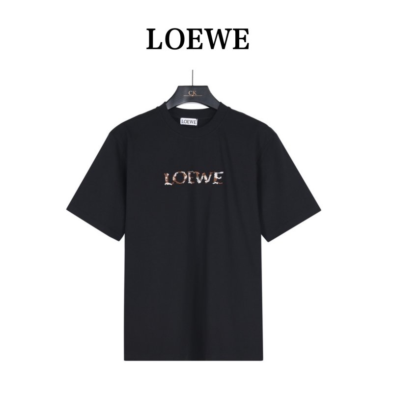Loewe Leopard Logo Black T-Shirt view