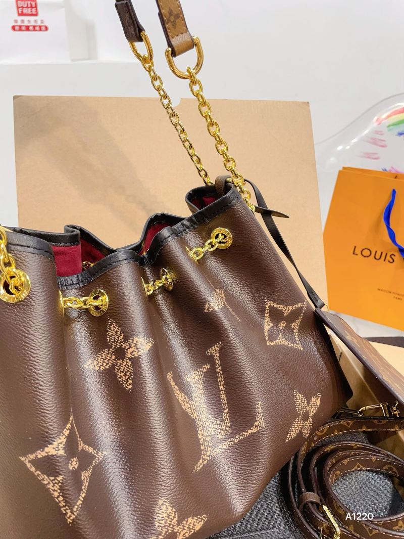 Louis Vuitton Monogram Bucket Bag Brown with Pouch view