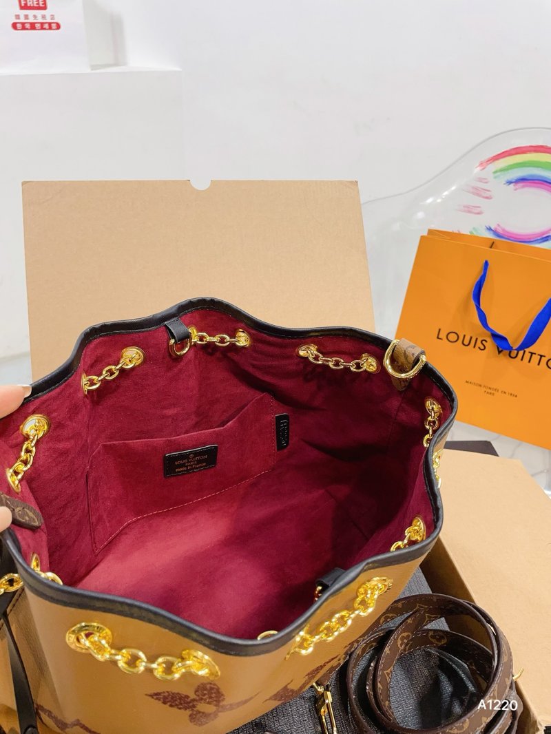 Louis Vuitton Monogram Bucket Bag Brown with Pouch view