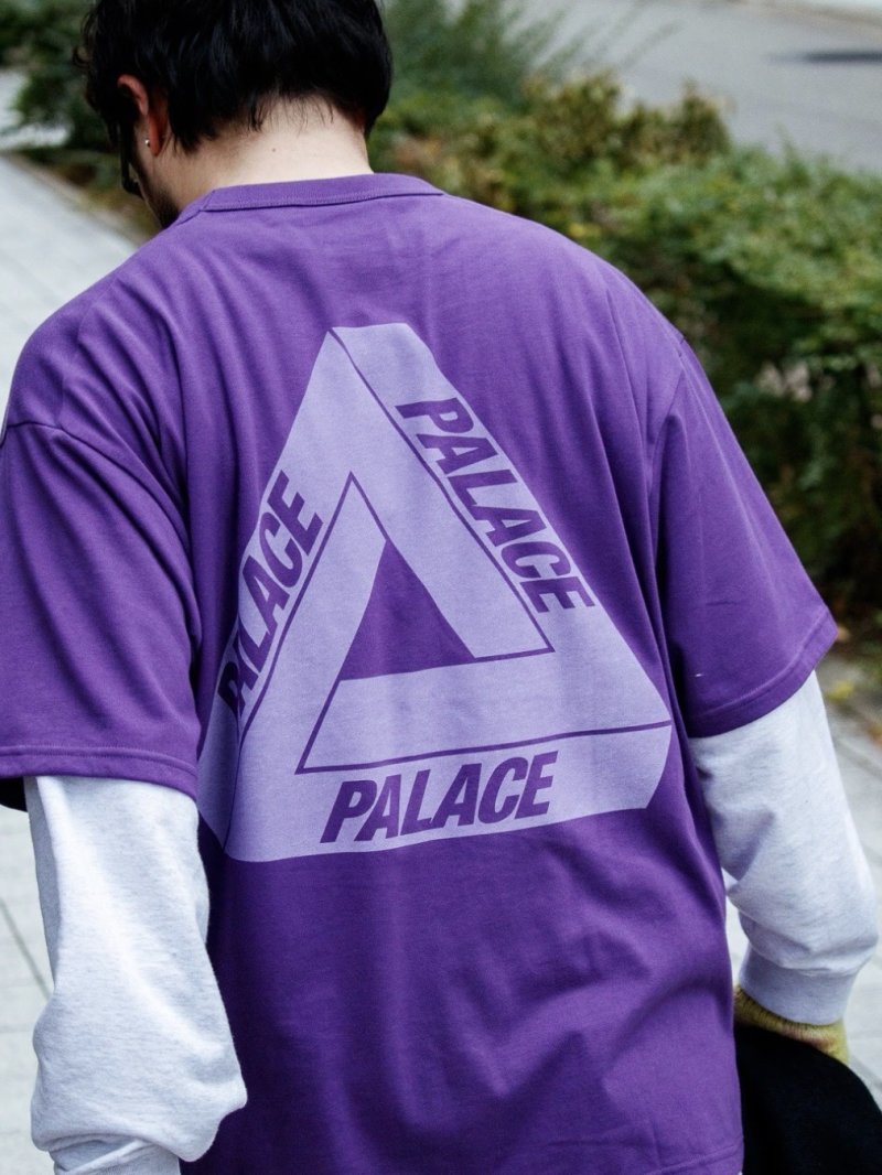Palace Purple Graphic Print T-Shirt view