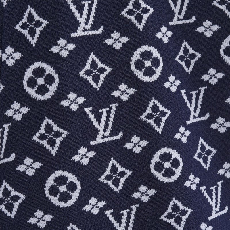 Louis Vuitton Monogram Navy Knit Shorts view