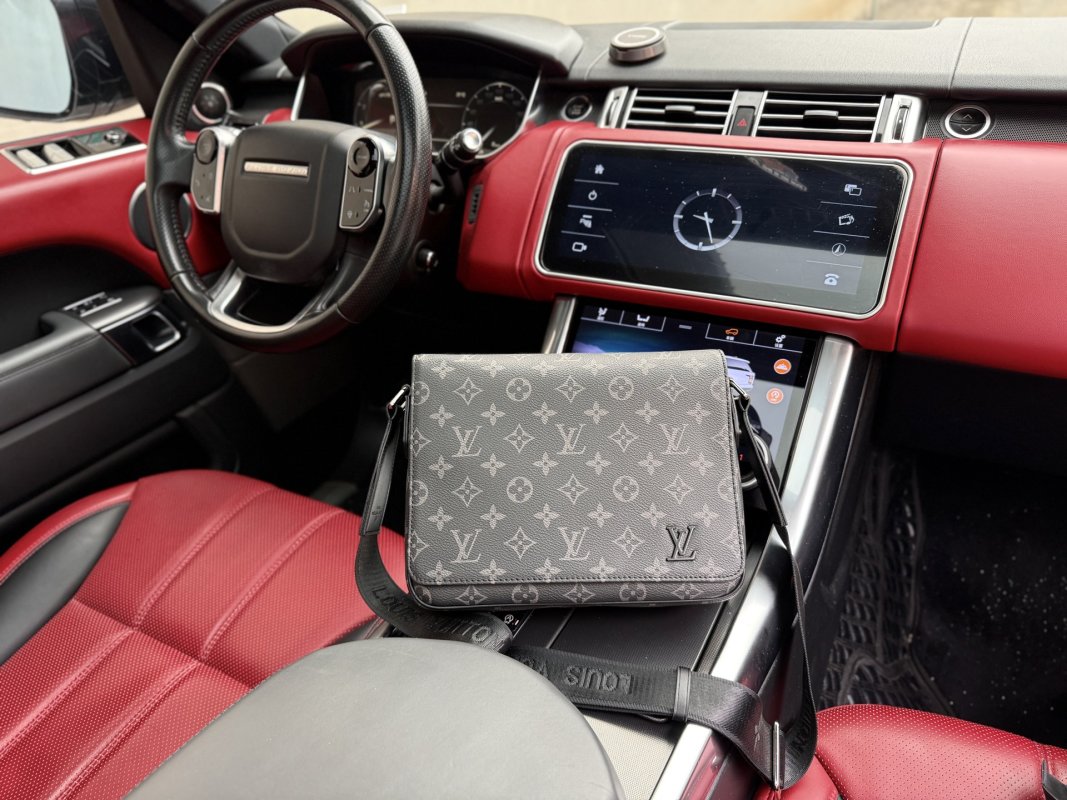 Louis Vuitton District Monogram Messenger Bag Grey & Black