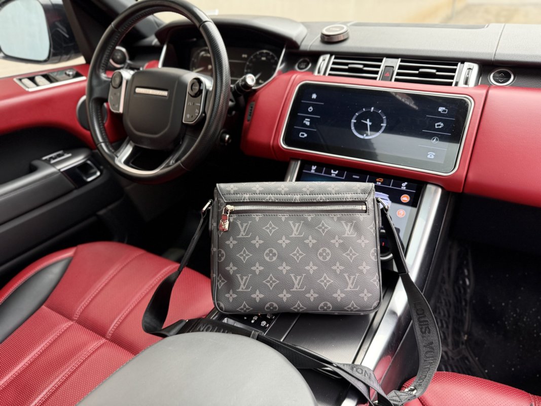 Louis Vuitton District Monogram Messenger Bag Grey & Black view