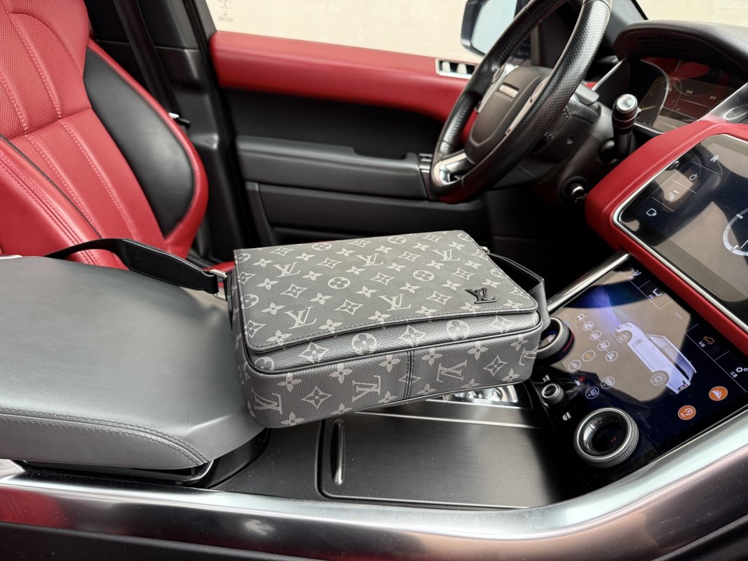 Louis Vuitton District Monogram Messenger Bag Grey & Black view