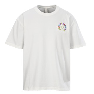 Chrome Hearts Colorful Cross Embroidered White T-Shirt