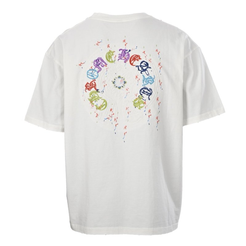 Oversized White Graphic Print T-Shirt with Colorful Letter Design view