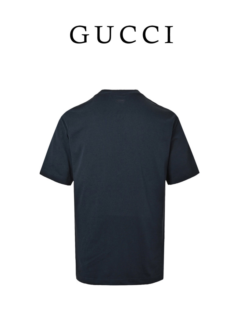 Gucci Graphic Logo T-Shirt Navy Blue view