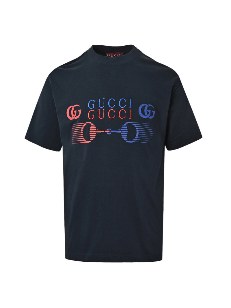 Gucci Graphic Logo T-Shirt Navy Blue view