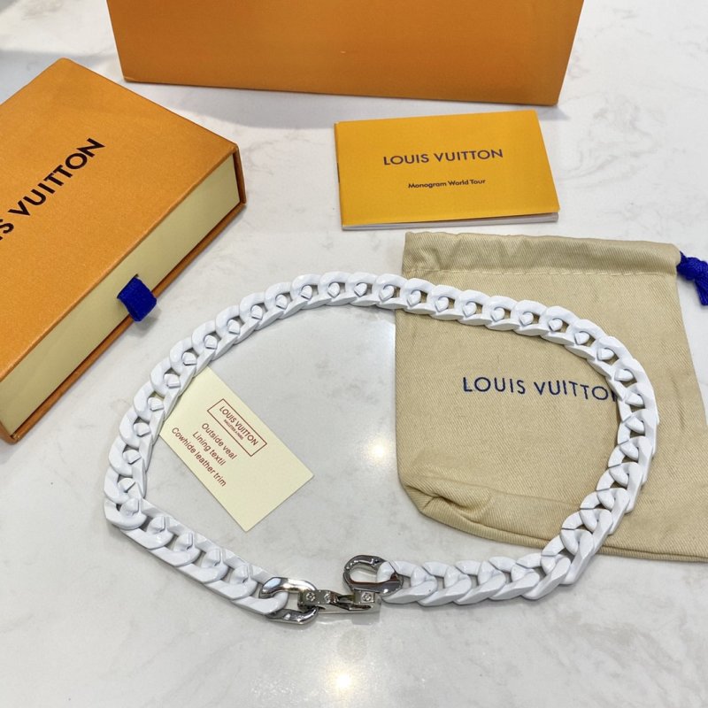 Louis Vuitton Monogram Clouds Chain Necklace - White/Blue view