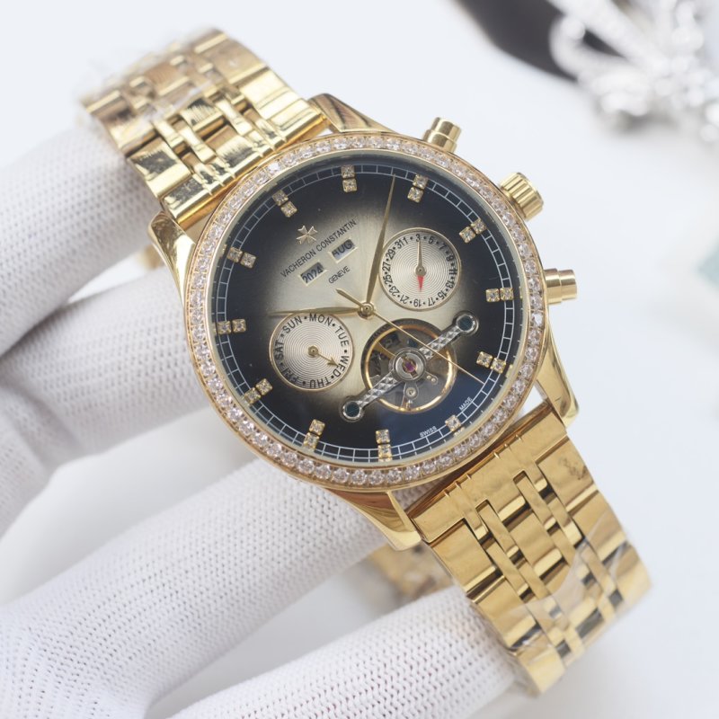 Vacheron Constantin Overseas Tourbillon Green Dial Rose Gold Watch view