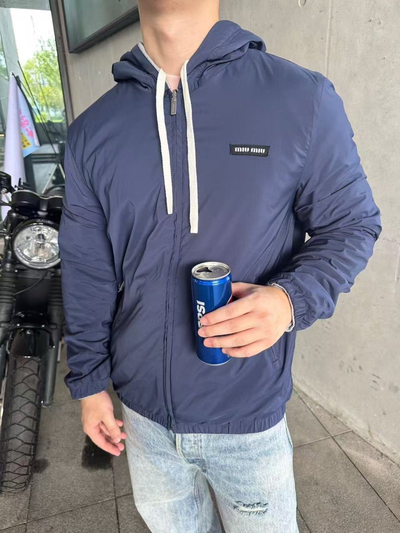 Essentials Navy Hooded Windbreaker Jacket