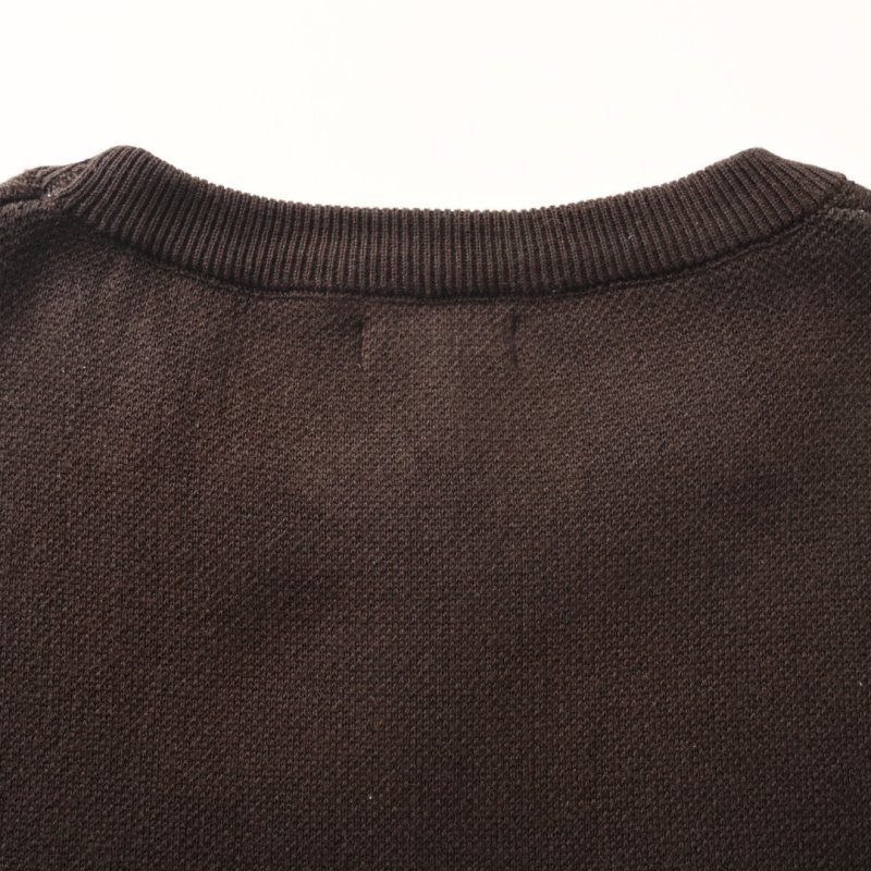 Loewe Brown Logo T-Shirt with Green Checkered Sleeves view