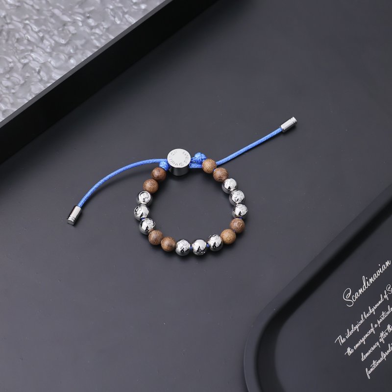 Louis Vuitton Lucky Monogram Beaded Bracelet Silver & Rose Gold view