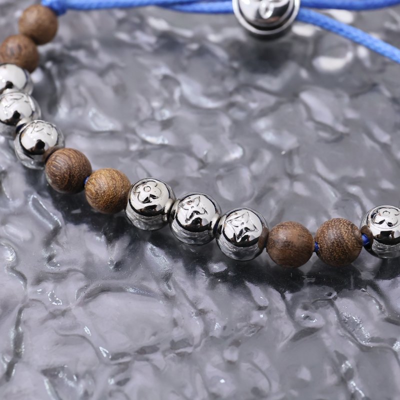Louis Vuitton Lucky Monogram Beaded Bracelet Silver & Rose Gold view