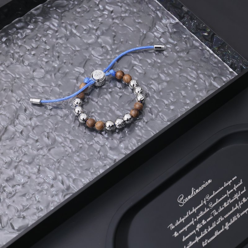 Louis Vuitton Lucky Monogram Beaded Bracelet Silver & Rose Gold view