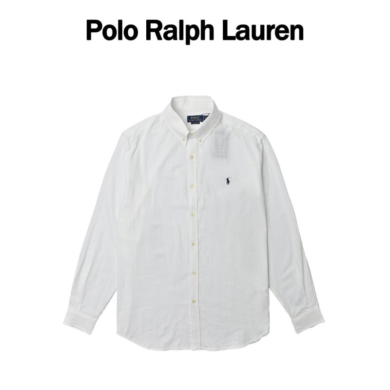 Polo Ralph Lauren Pony Embroidered Linen Shirt White