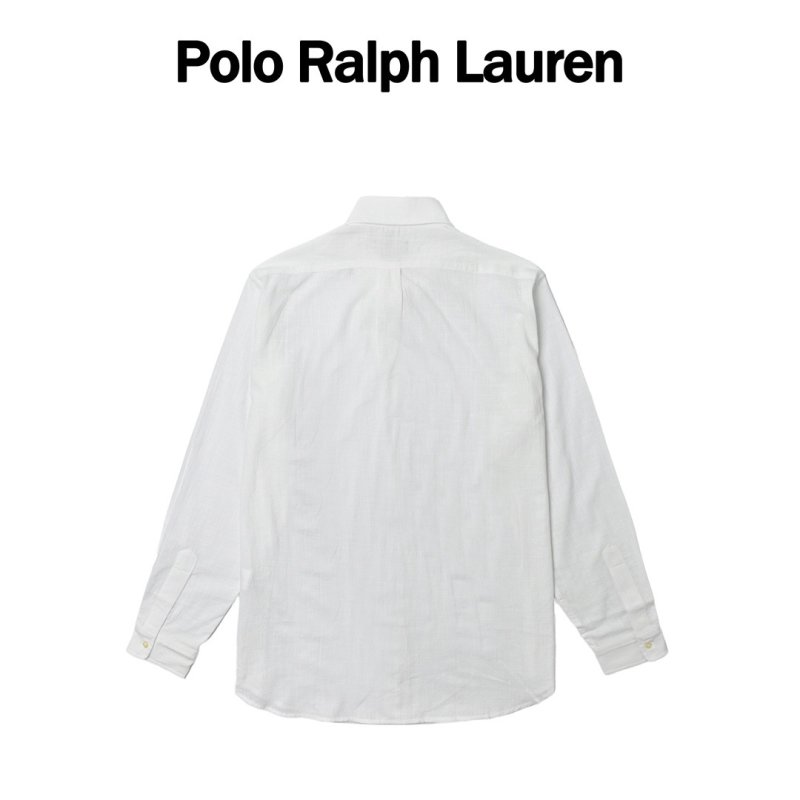 Polo Ralph Lauren Pony Embroidered Linen Shirt White view