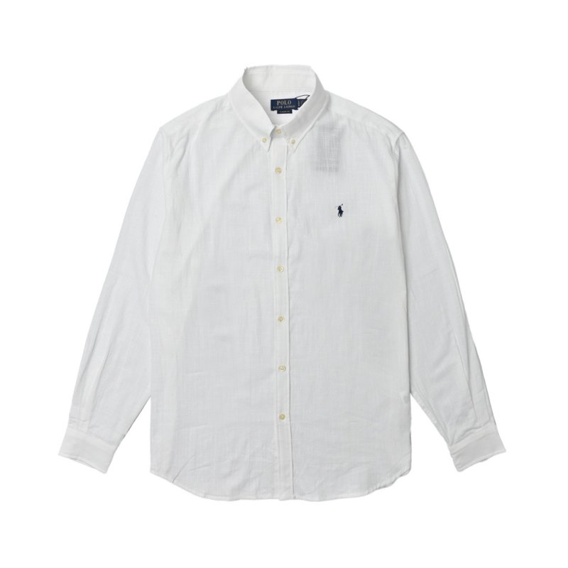 Polo Ralph Lauren Pony Embroidered Linen Shirt White view