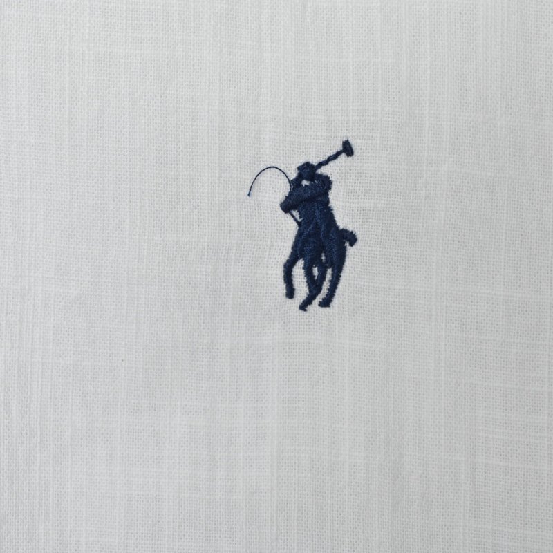 Polo Ralph Lauren Pony Embroidered Linen Shirt White view