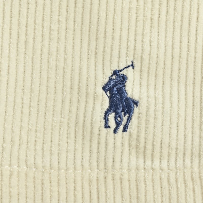 Polo Ralph Lauren Cream Ribbed Drawstring Shorts view