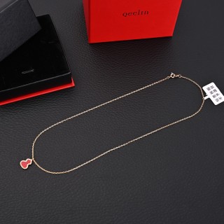 Qeelin Mini Red Carnelian Gourd Pendant Necklace
