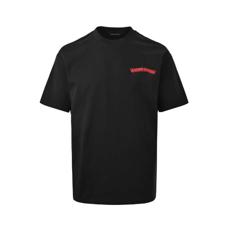 Chrome Hearts Black T-Shirt with Red Logo Print view