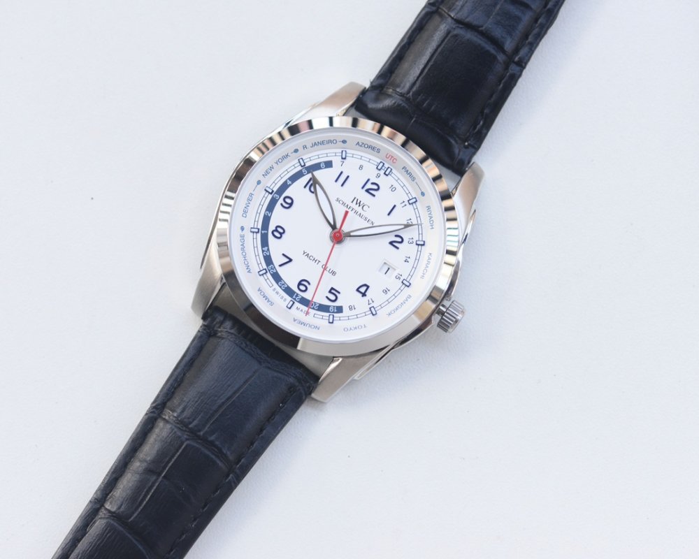 IWC Pilot Yacht Club 42mm Black Dial Steel Watch view