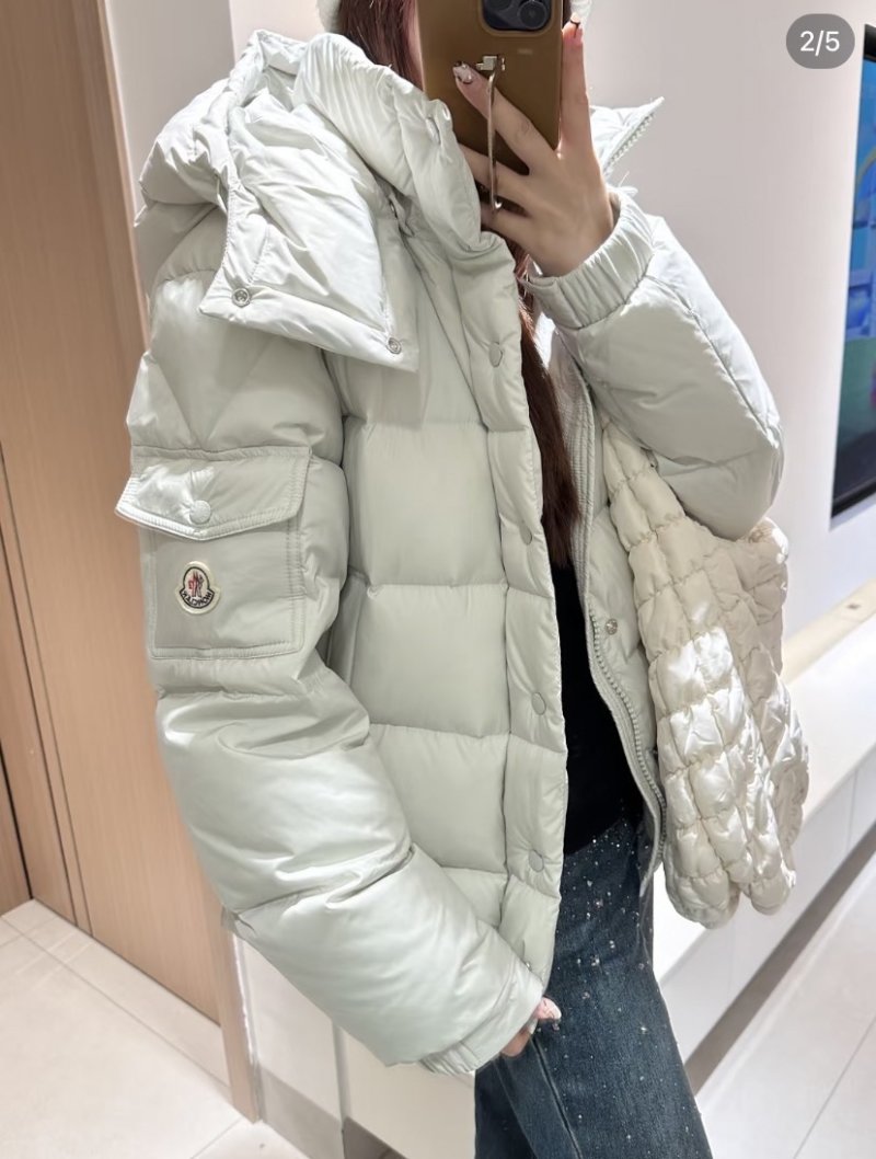 Moncler Puffer Down Jacket Light Gray view
