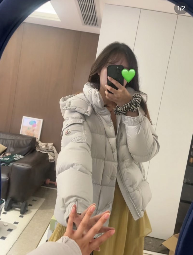Moncler Puffer Down Jacket Light Gray view