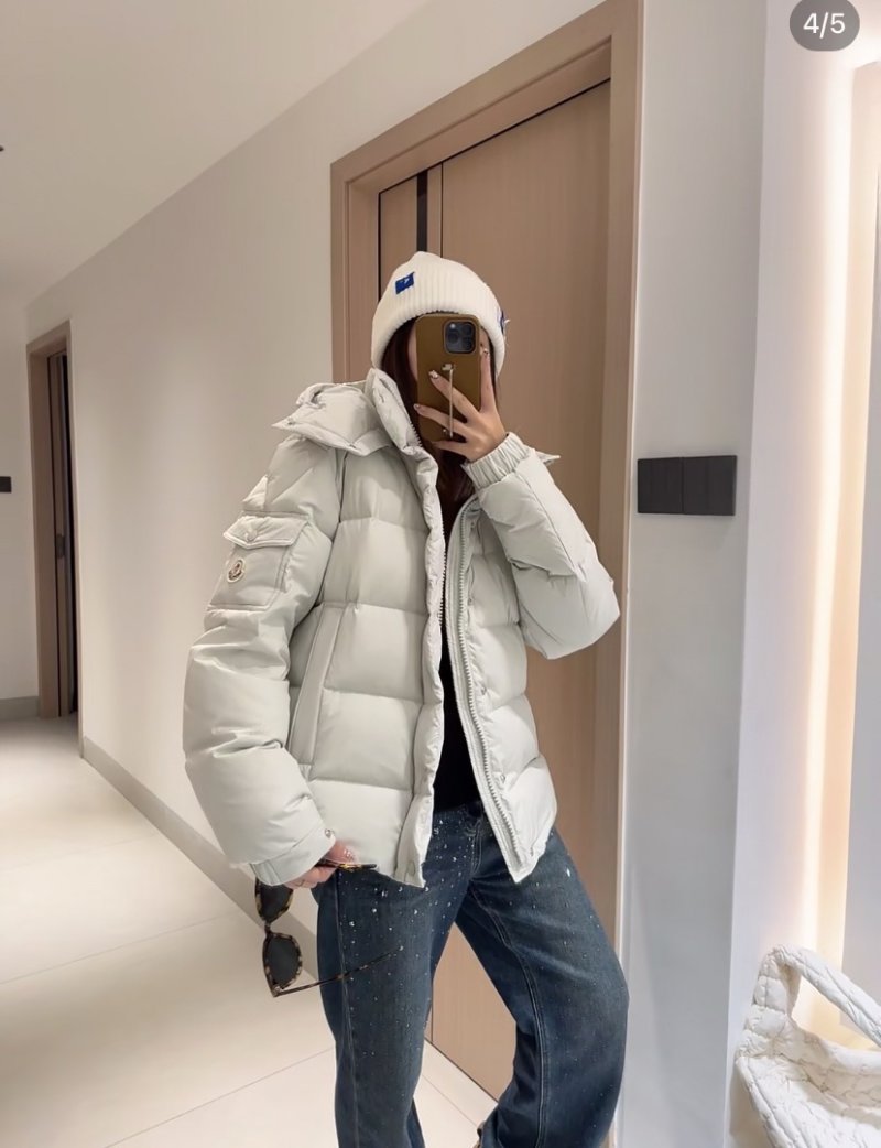 Moncler Puffer Down Jacket Light Gray view
