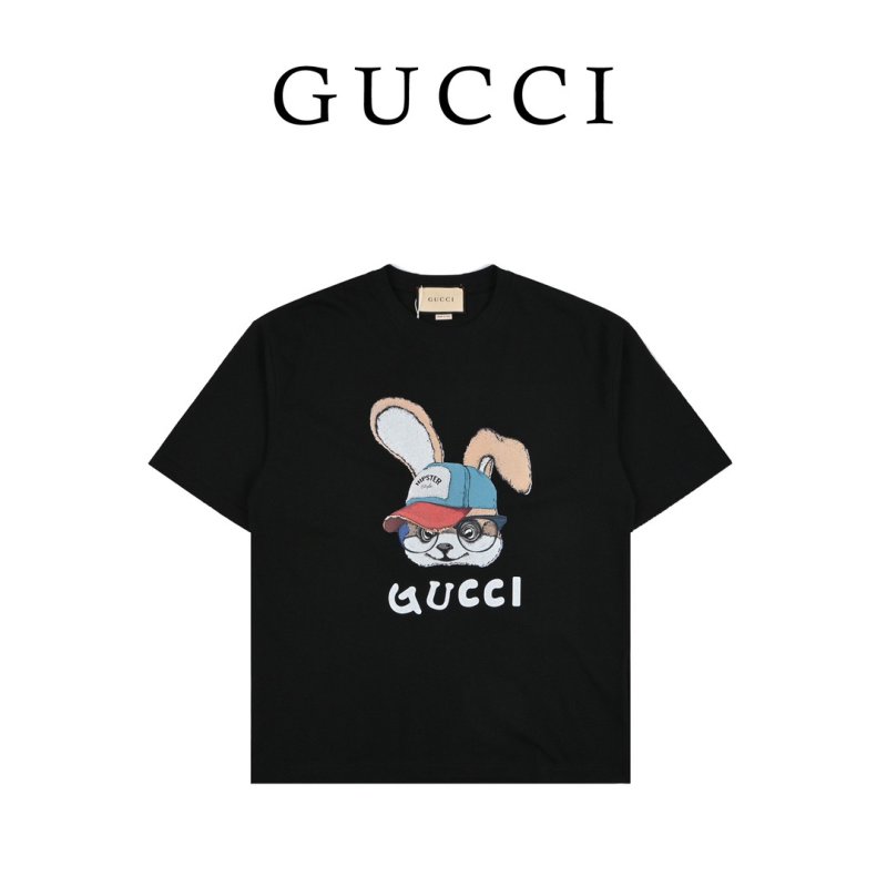 Gucci Rabbit Graphic Black T-Shirt view