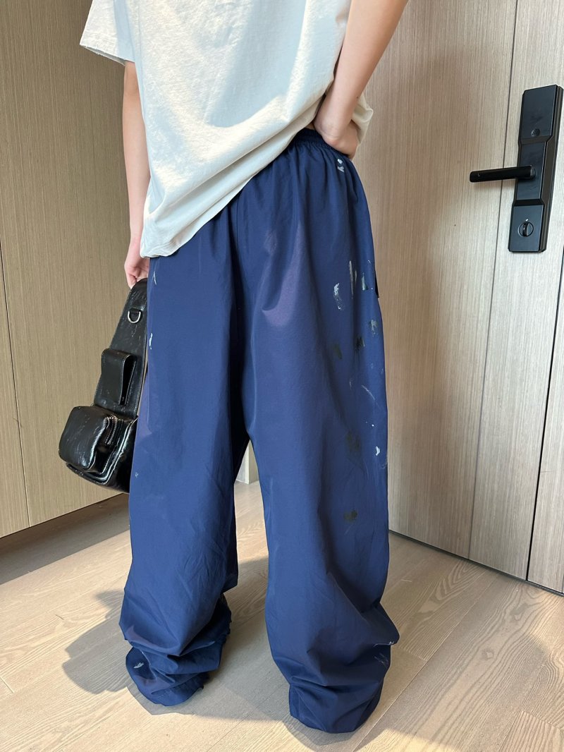 Balenciaga Navy Distressed Track Pants view