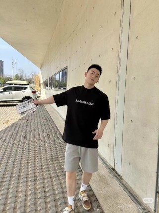 Balenciaga Black Logo T-Shirt view 6