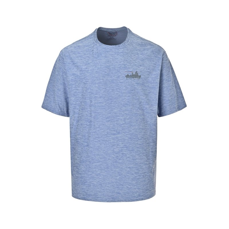 Blue Heather Mountain Graphic Short Sleeve T-Shirt view