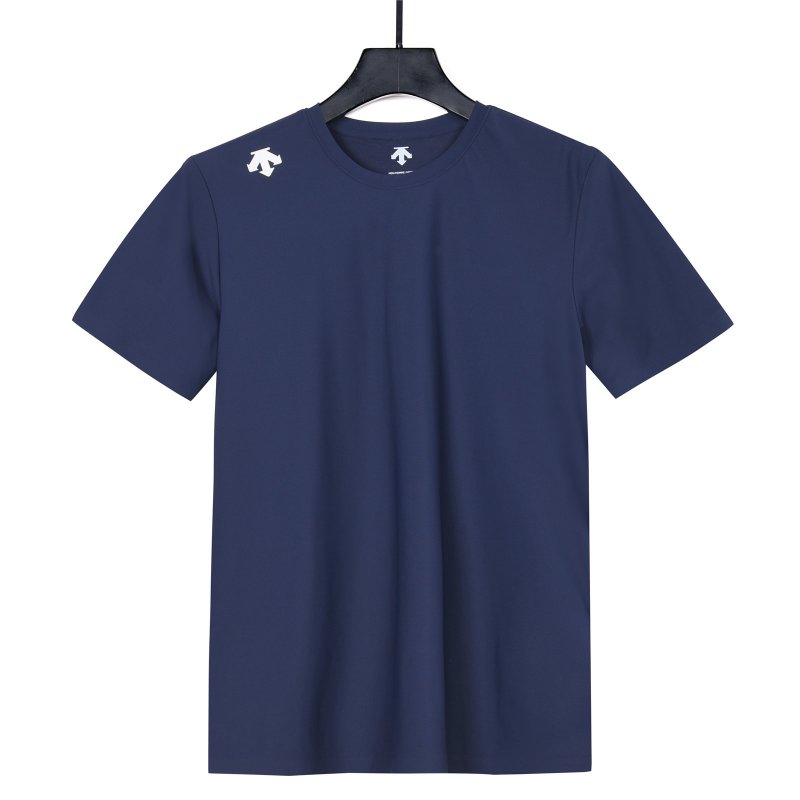 Descente Quick-Dry Ice Silk Navy Crew Neck T-Shirt