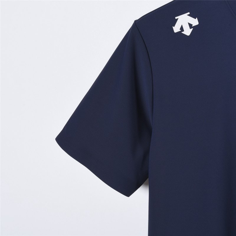 Descente Quick-Dry Ice Silk Navy Crew Neck T-Shirt view