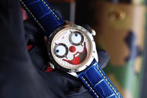 Konstantin Chaykin Joker Clown Automatic Watch Blue Strap view 2